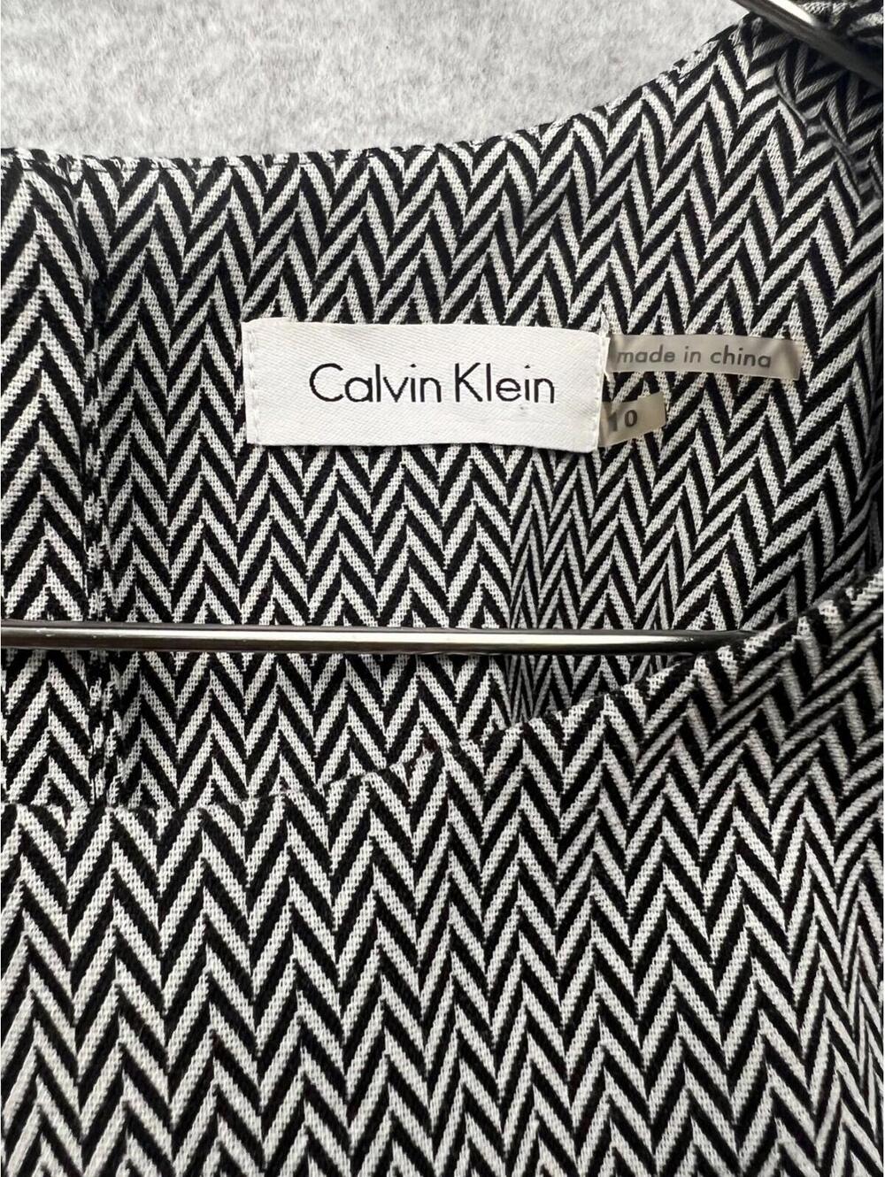 Calvin Klein Sheath Houndstooth Dress Womens 10 Business Career Office - Picture 9 of 10
